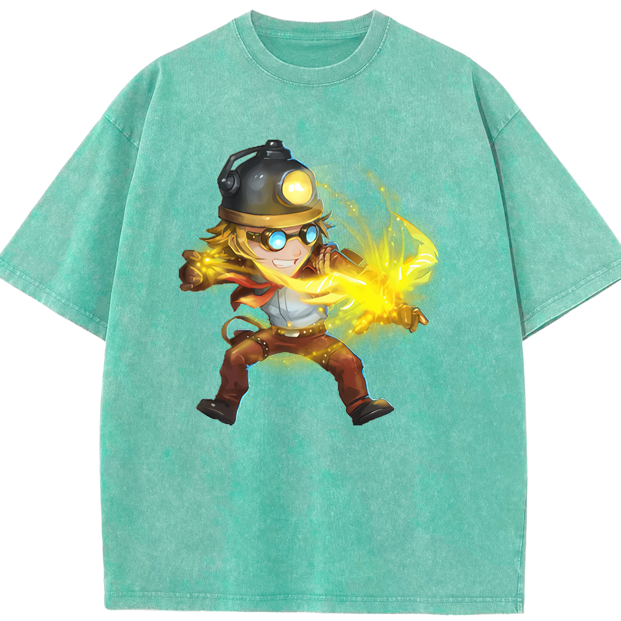 リーグ・オブ・レジェンド League of Legends LOL 綿100% ヴィンテージ風 半袖Tシャツ（フロントプリント）